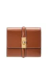 Celine Small Leather Trifold Wallet In Brown