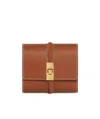Celine Small Logo Trifold Wallet In Brown