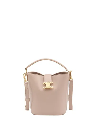 Celine Magnetic Buckle Shoulder Bag In Nude