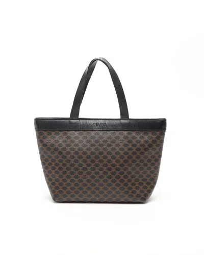 Celine Céline Small Macadam Tote Bag In Brown