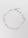 Celine Small Octagon Chain Link Bracelet In White
