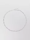 Celine Silver Small Octagon Brass Necklace In Metallic