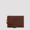Celine Small Wrist Pouch Featuring Gold Hardware