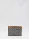 Celine Small Pouch With Strap In Blue