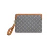 Celine Small Pouch With Strap In Navy