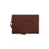 Celine Small Pouch With Strap Cuir Triomphe In Grained Calfskin In Brown