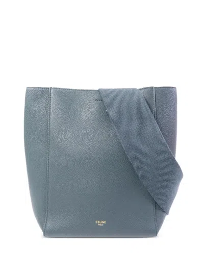 Pre-owned Celine Small Sangle Bucket Bag In Green