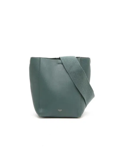 Celine Céline Small Seau Sangle Bucket Bag In Green