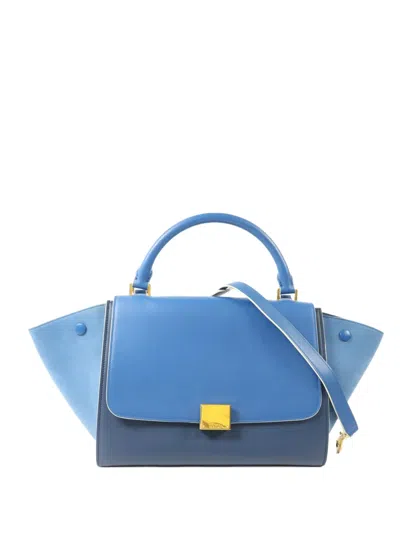 Pre-owned Celine Small Trapeze Shoulder Bag In Blue
