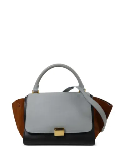 Pre-owned Celine Small Trapeze Tote Bag In Blue