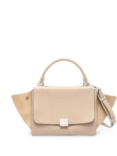 Pre-owned Celine Small Trapeze Tote Bag In Neutral
