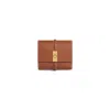 Celine Women Small Trifold Leather Wallet In Brown