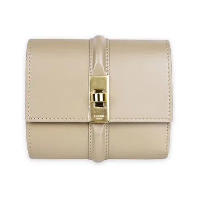 Celine Small Trifold Wallet 16 In Cappuccino In Gray