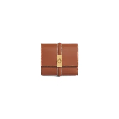 Celine Small Trifold Wallet In Brown