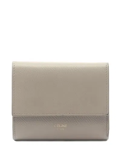 Pre-owned Celine Small Trifold Wallet In Neutral