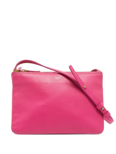 Pre-owned Celine Small Trio Cross Body Bag In Pink