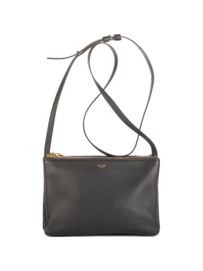 Pre-owned Celine Small Trio Shoulder Bag In Gray