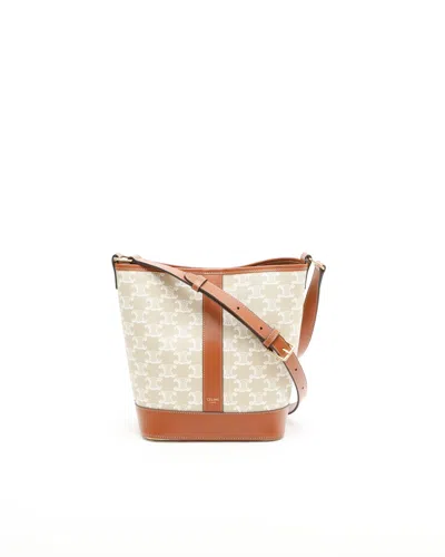 Celine Céline Small Triomphe Bucket Bag In Multi