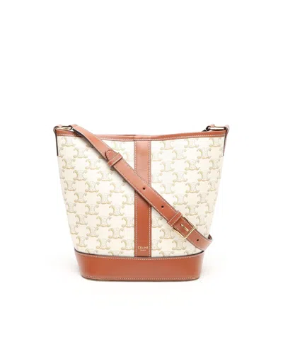 Celine Céline Small Triomphe Cabas Bucket Bag