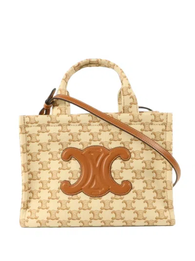Pre-owned Celine Small Triomphe Cabas Thais Tote Bag In Neutrals