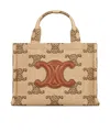 Celine Small Triomphe Logo Shoulder Bag In Nude