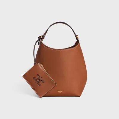 Celine Small Triomphe Smooth-leather Tote Bag In Tan