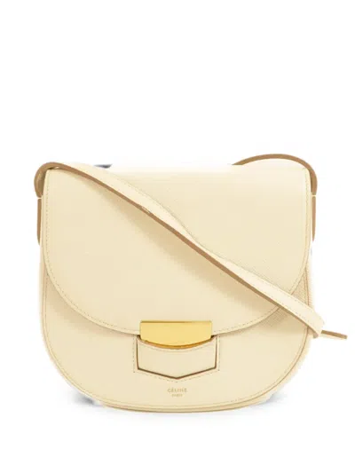 Pre-owned Celine Small Trotteur Cross Body Bag In Neutrals
