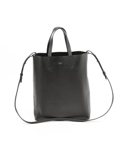 Celine Céline Small Vertical Cabas Tote Bag In Black
