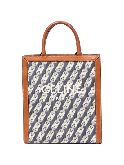 Pre-owned Celine Small Vertical Cabas Tote Bag In Blue