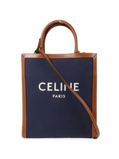 Pre-owned Celine Small Vertical Cabas Tote Bag In Blue