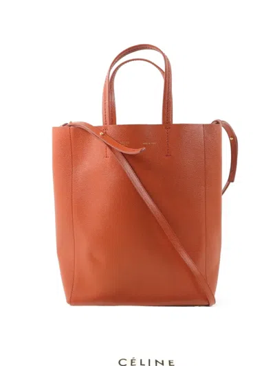 Pre-owned Celine Small Vertical Cabas Tote Bag In Brown