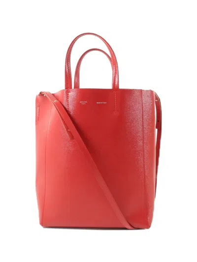 Pre-owned Celine Small Vertical Cabas Tote Bag In Red
