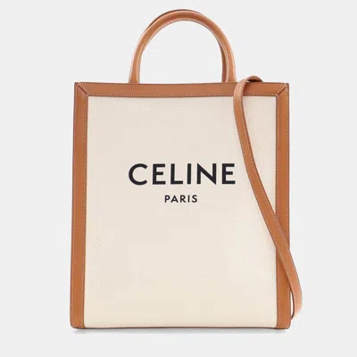 Pre-owned Celine Small Vertical Cabas Tote In Sand