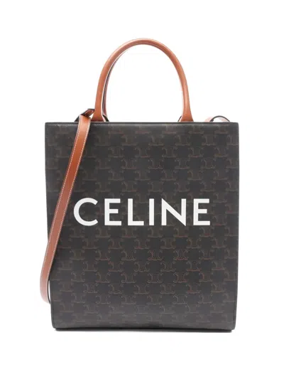 Pre-owned Celine Small Vertical Tote Bag In Brown