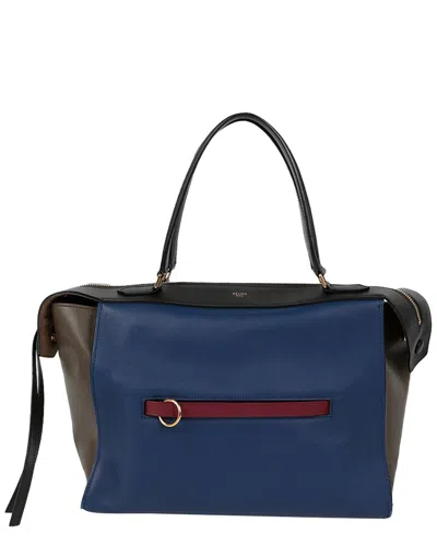 Celine Smalling Tote Bag (authentic Pre-loved) In Blue
