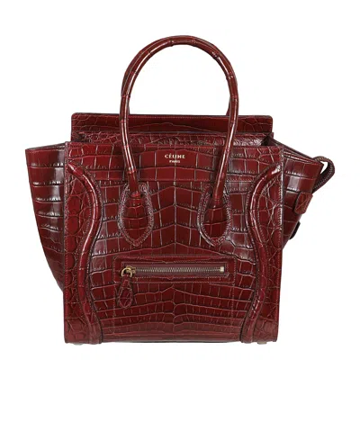 Celine Smiley Handbag In Red