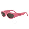 Celine Smoke Oval Ladies Sunglasses Cl40288i 74a 56