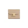 Celine Small Leather Flap Wallet With Gold-tone Hardware In Neutral