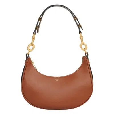 Celine Smooth Calfskin Medium Ava Strap Bag In Brown