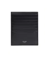 Celine Smooth Card Bag In Black