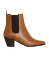 Celine Smooth Short Boots In Brown