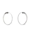 Celine Snake Head Pattern Earrings In White
