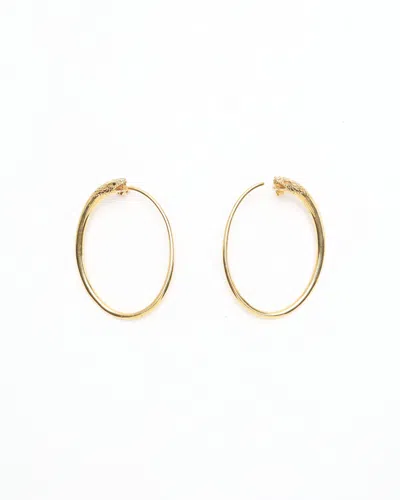 Celine Céline Snake Hoop Earrings