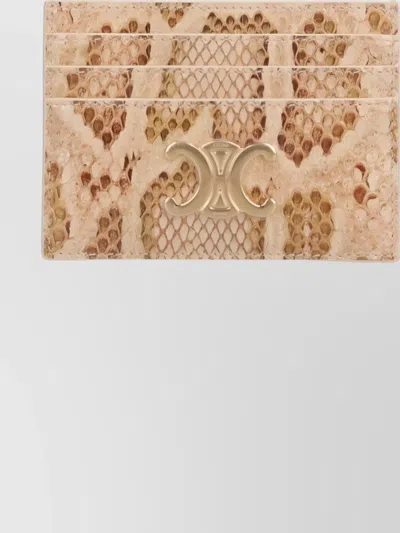 Celine Snake Pattern Wallets Gold-tone Hardware