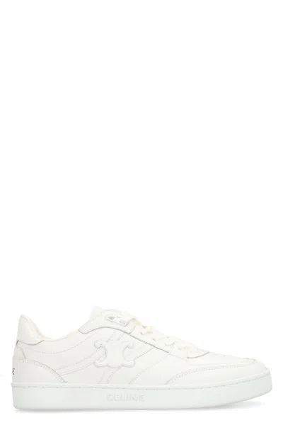 Celine Lace-up Low-cut Casual Shoes In White