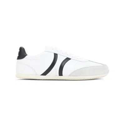 Celine Optic White Calf Leather Triomphe Sneakers In Multi