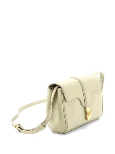 Pre-owned Celine Soft 16 Bag Smooth Calfskin Mini Crossbody Bag In Green