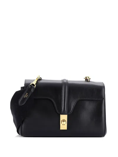Pre-owned Celine Soft 16 Bag Smooth Calfskin Teen Shoulder Bag In Black