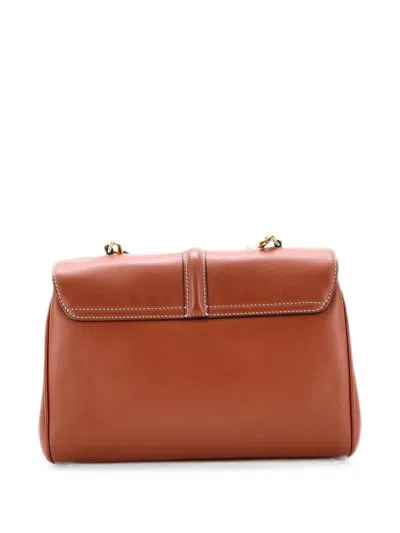Pre-owned Celine Soft 16 Bag Smooth Calfskin Teen Shoulder Bag In Brown