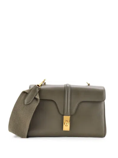 Pre-owned Celine Soft 16 Bag Smooth Calfskin Teen Shoulder Bag In Green